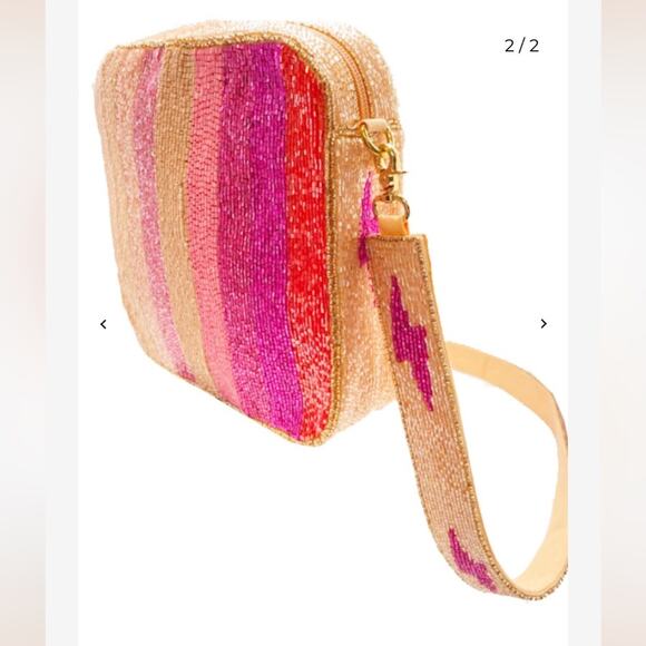 Pink Lightning Beaded Box Purse - Picture 5 of 10